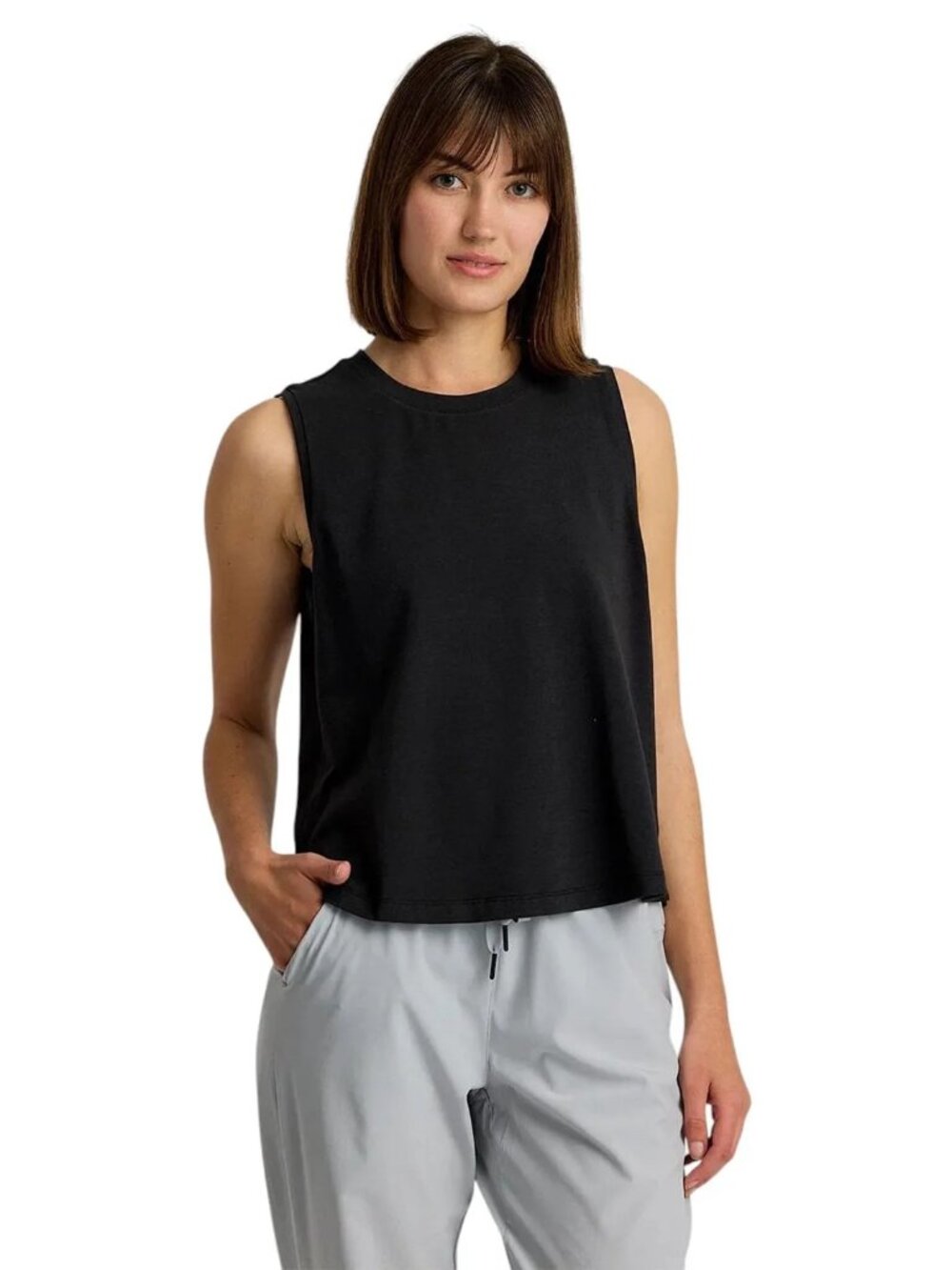 Free Fly Apparel Women's Current Tank Top Black Medium UPF 50+